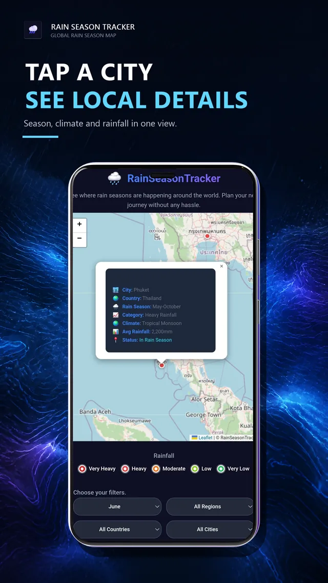 Rain Season Tracker app screen 3