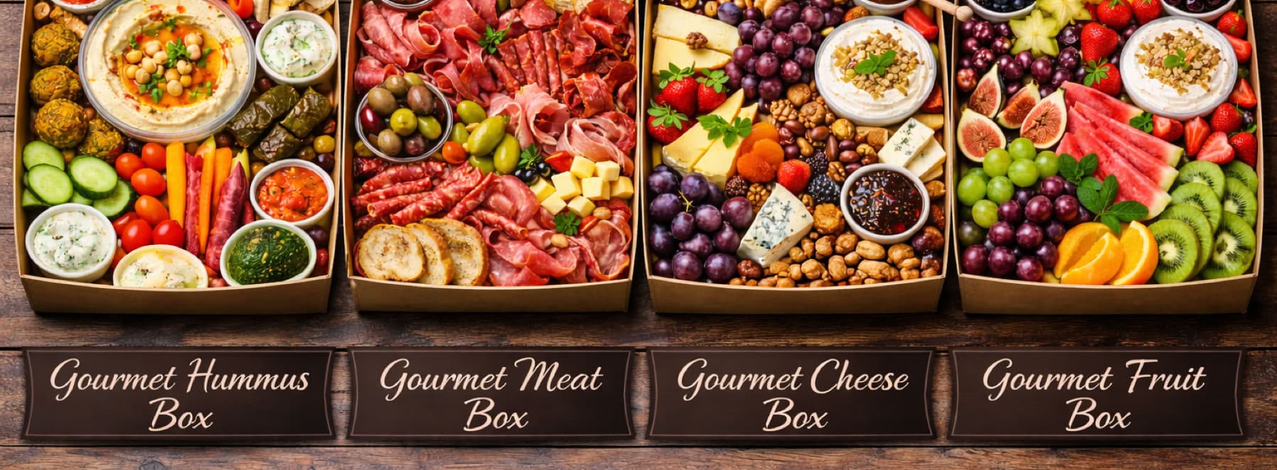 Four PrivateChef.id gourmet box selections