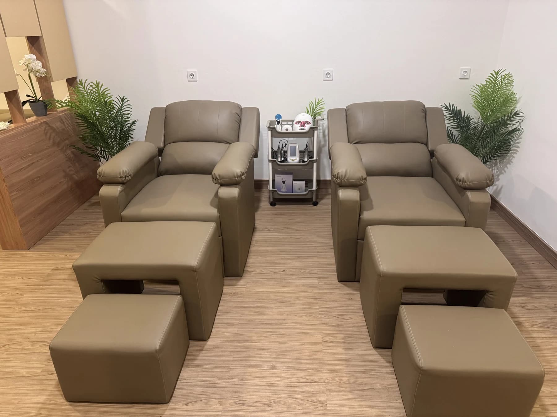 Foot massage area at reSPAwn Spa Bali