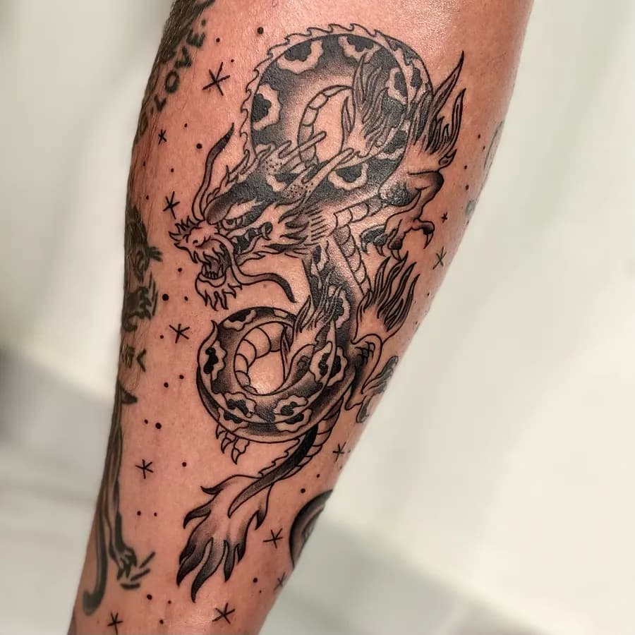Blackwork tattoo by Bali Famous Ink in Bali