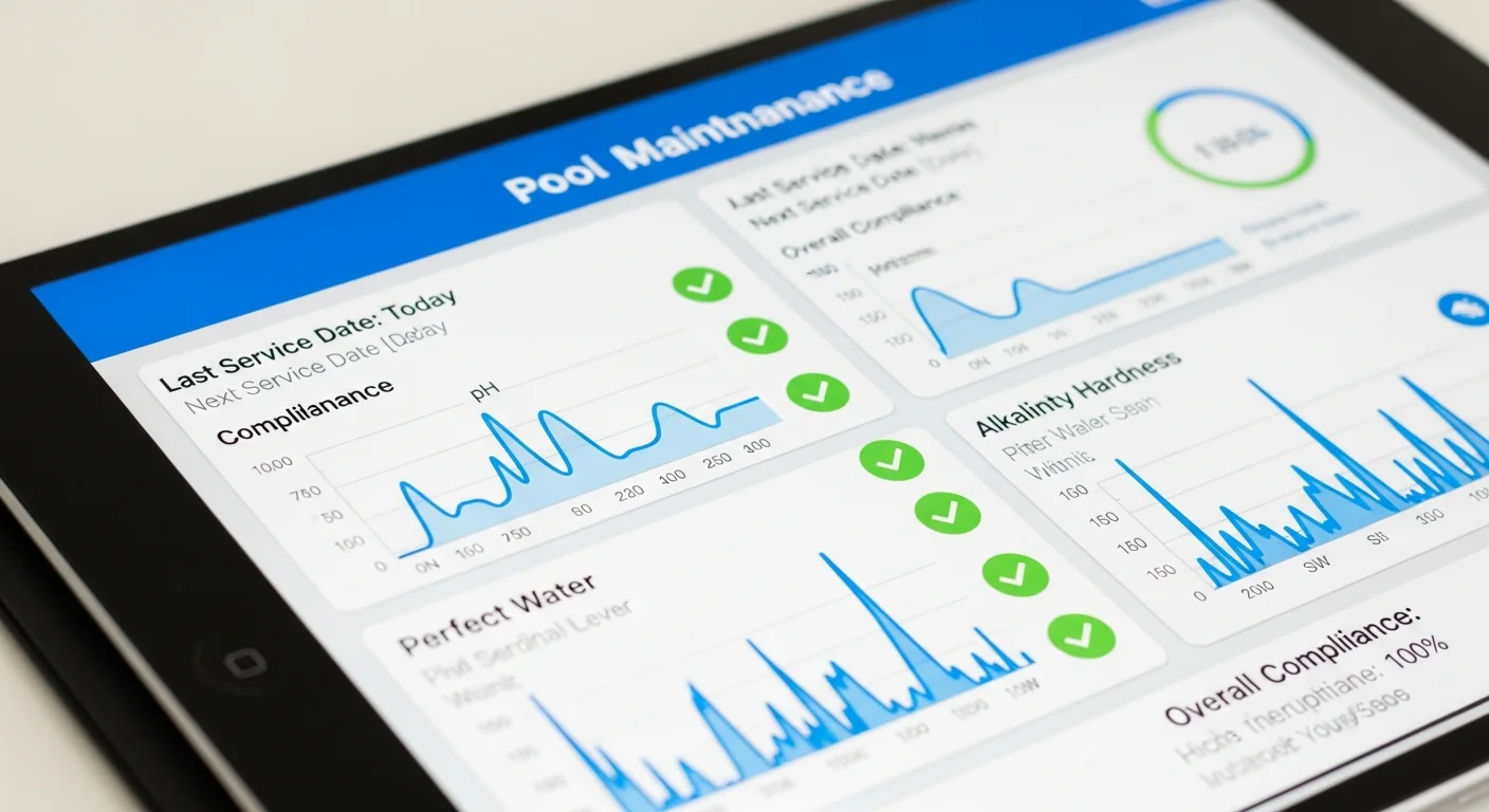 Pool maintenance digital report dashboard