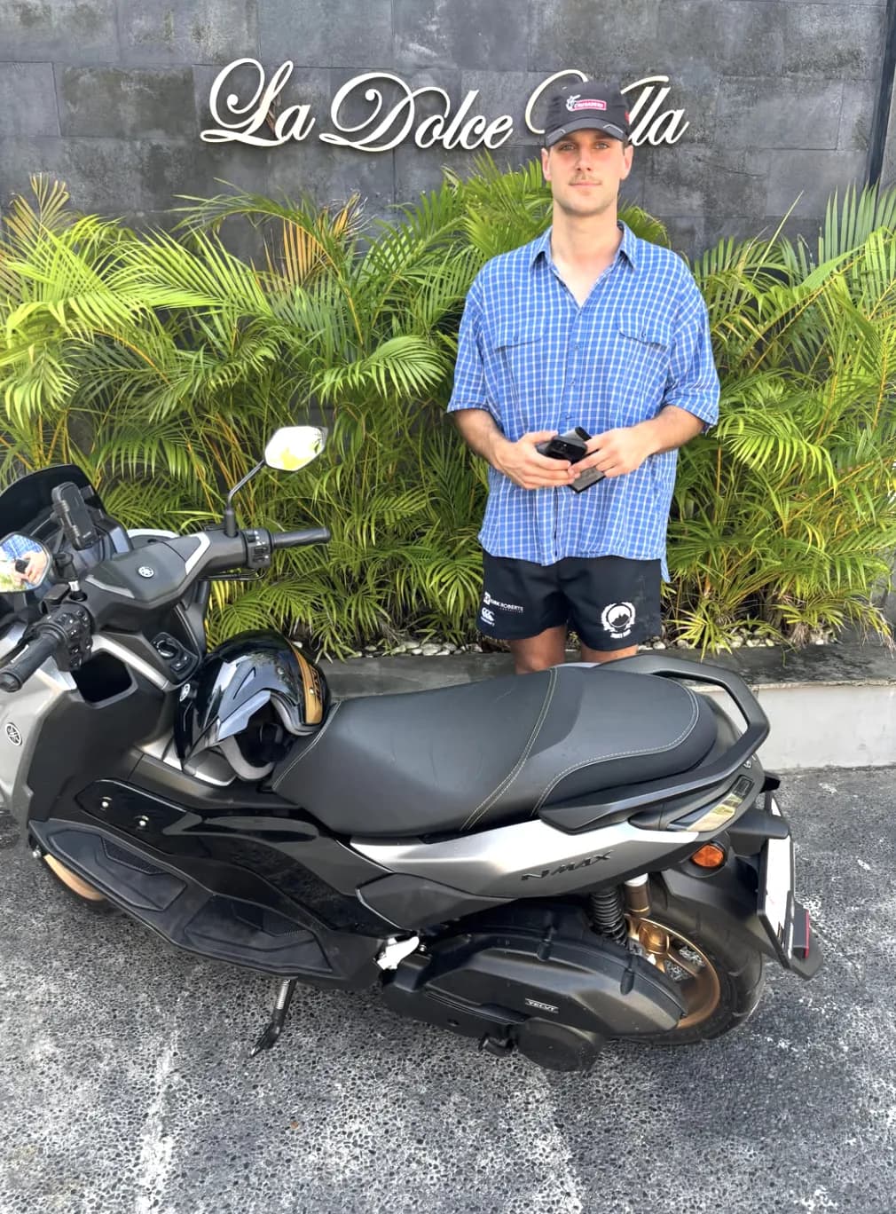 DC Rental Bali customer with a Yamaha Nmax