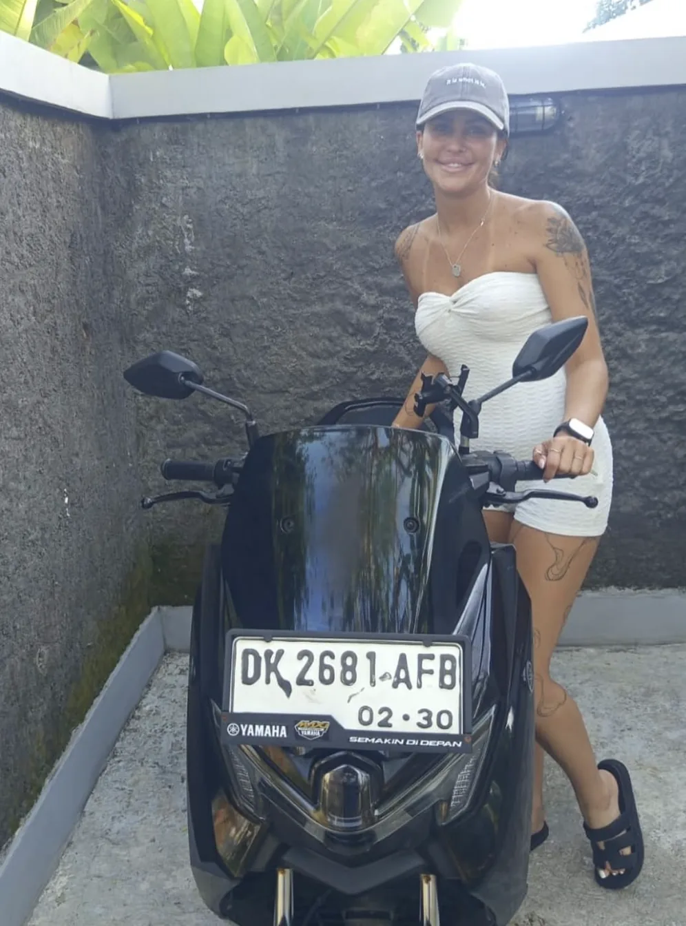 DC Rental Bali customer with a Yamaha Nmax