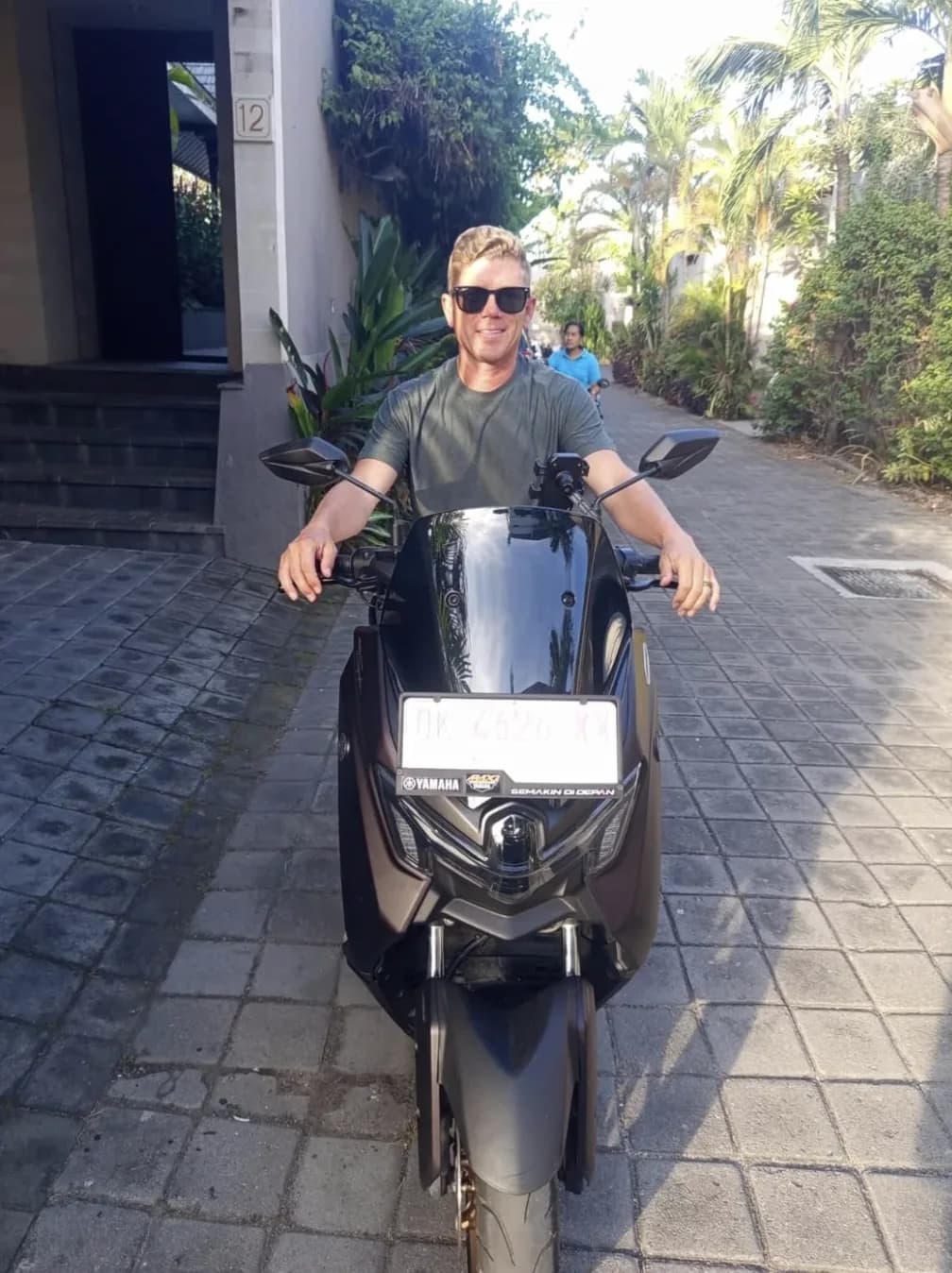 DC Rental Bali customer with a motorbike