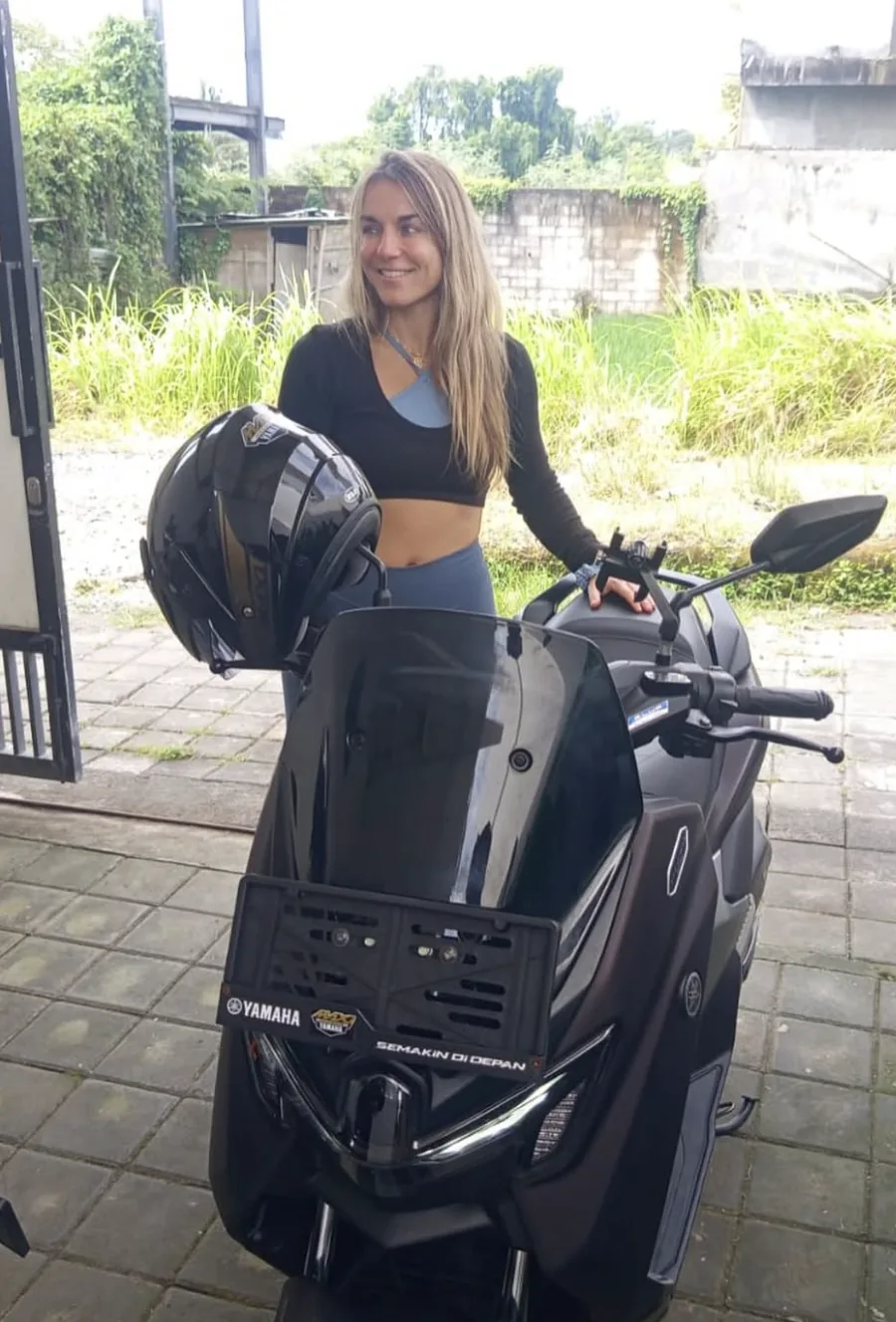 DC Rental Bali customer with a Yamaha Nmax